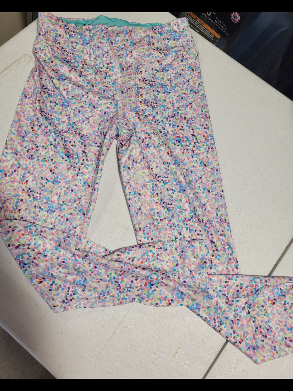 Eddie Bauer Multicolor Confetti Dot Kids Leggings - Pink Base